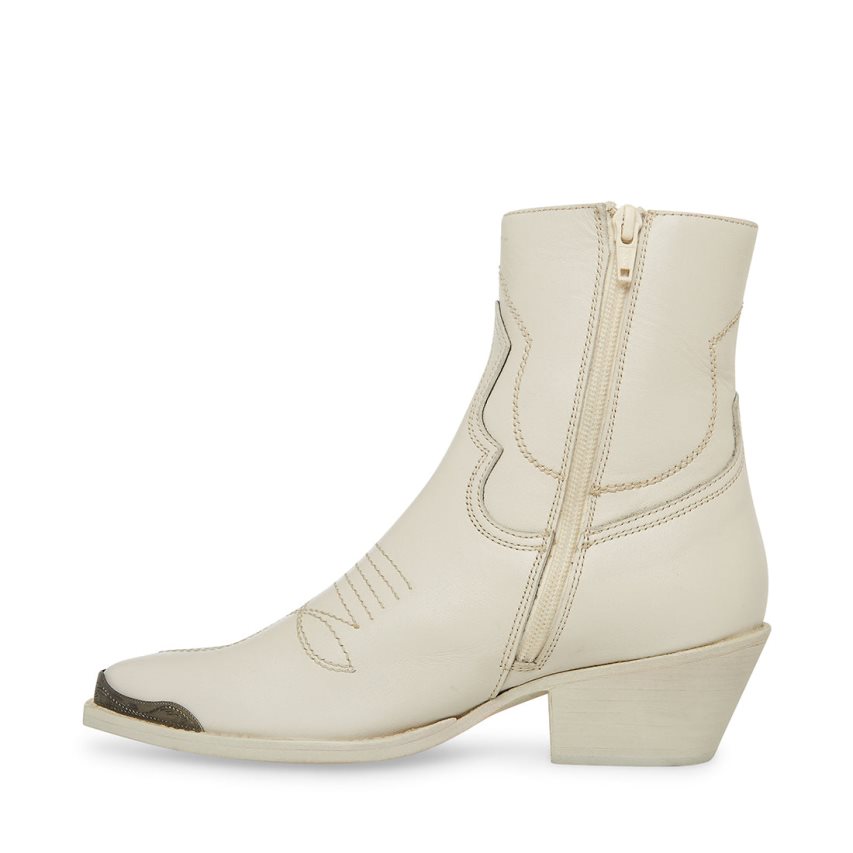 Botines Steve Madden son Cuero Mujer Creme | ES XM0319